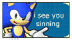 i see you sinning sonic stamp